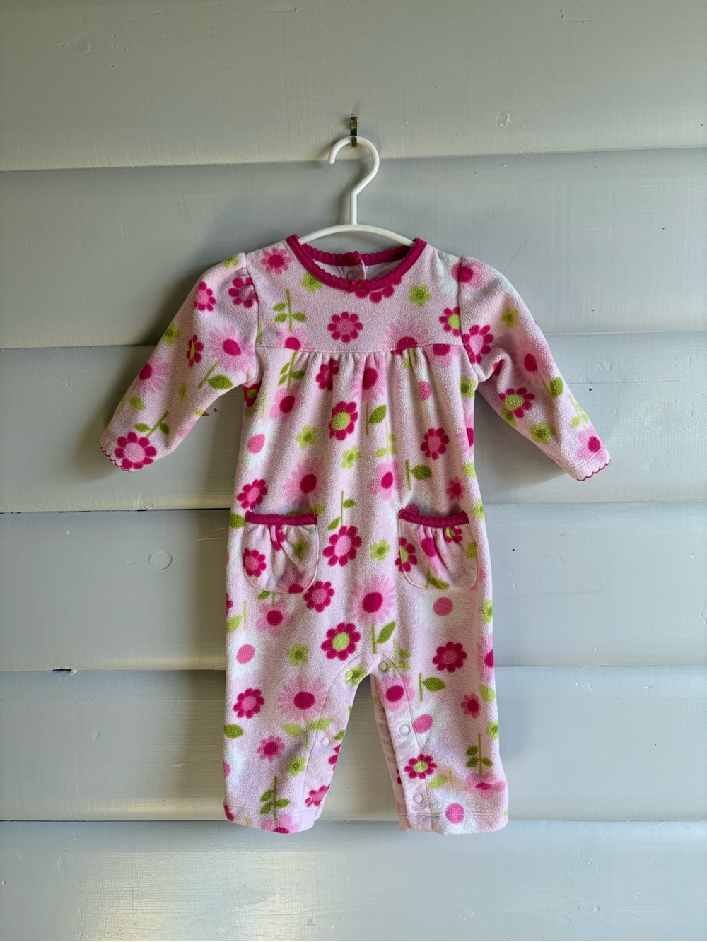 3/$25 Carter's Light Pink Baby Girl One Piece Fleece Outfit